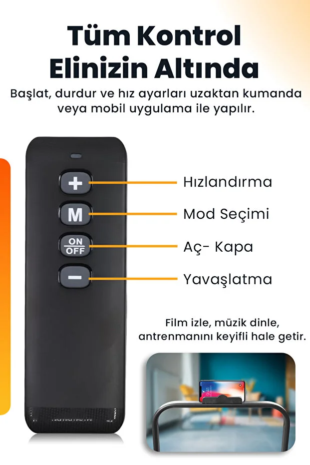 Bluetoothlu Katlanabilir Uzaktan Kumandalı Yürüme ve Koşu Bandı | Portatif Sessiz Akıllı Kullanım